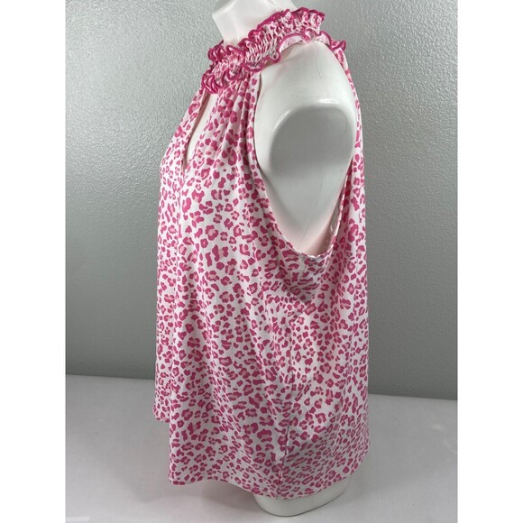 Culture Code Women Large Halter Top Pink Cheetah Print Choker Boho NWT - Picture 4 of 9